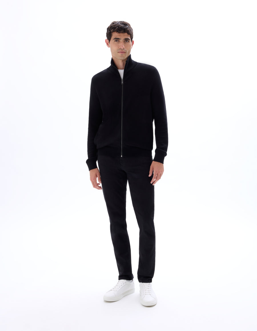 Slim Fit Stretch Cotton Jeans - Black