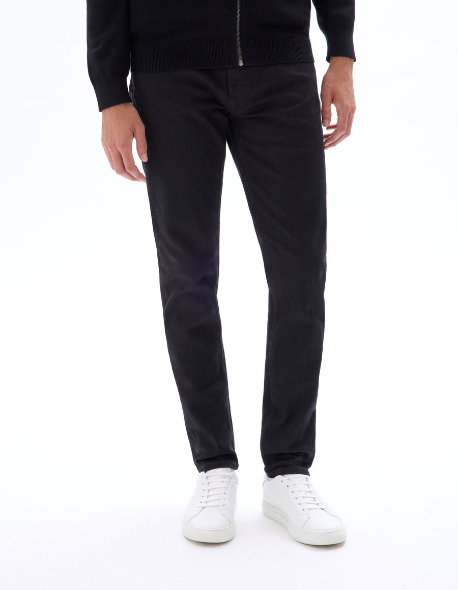 Slim Fit Stretch Cotton Jeans - Black