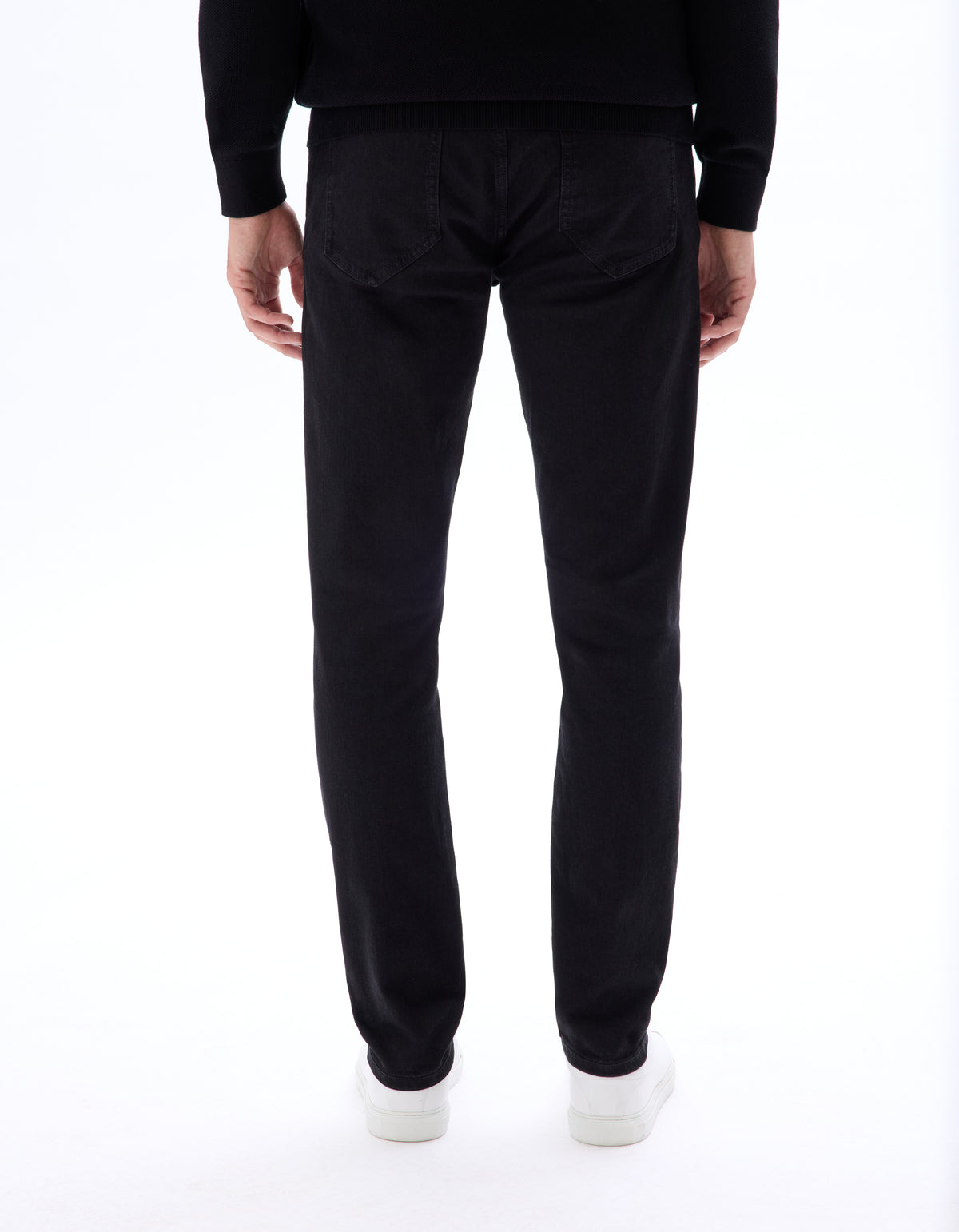 Slim Fit Stretch Cotton Jeans - Black