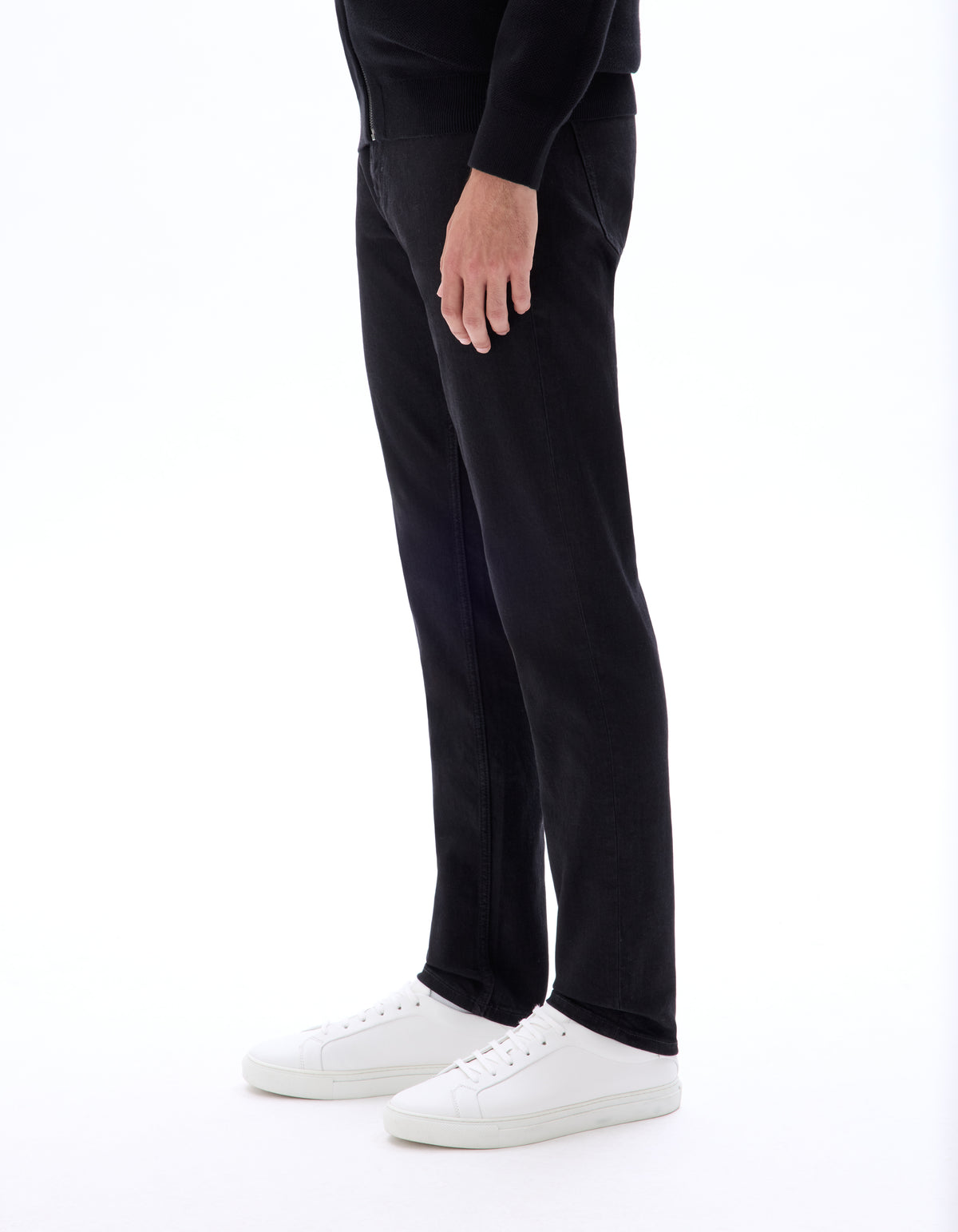 Slim Fit Stretch Cotton Jeans - Black