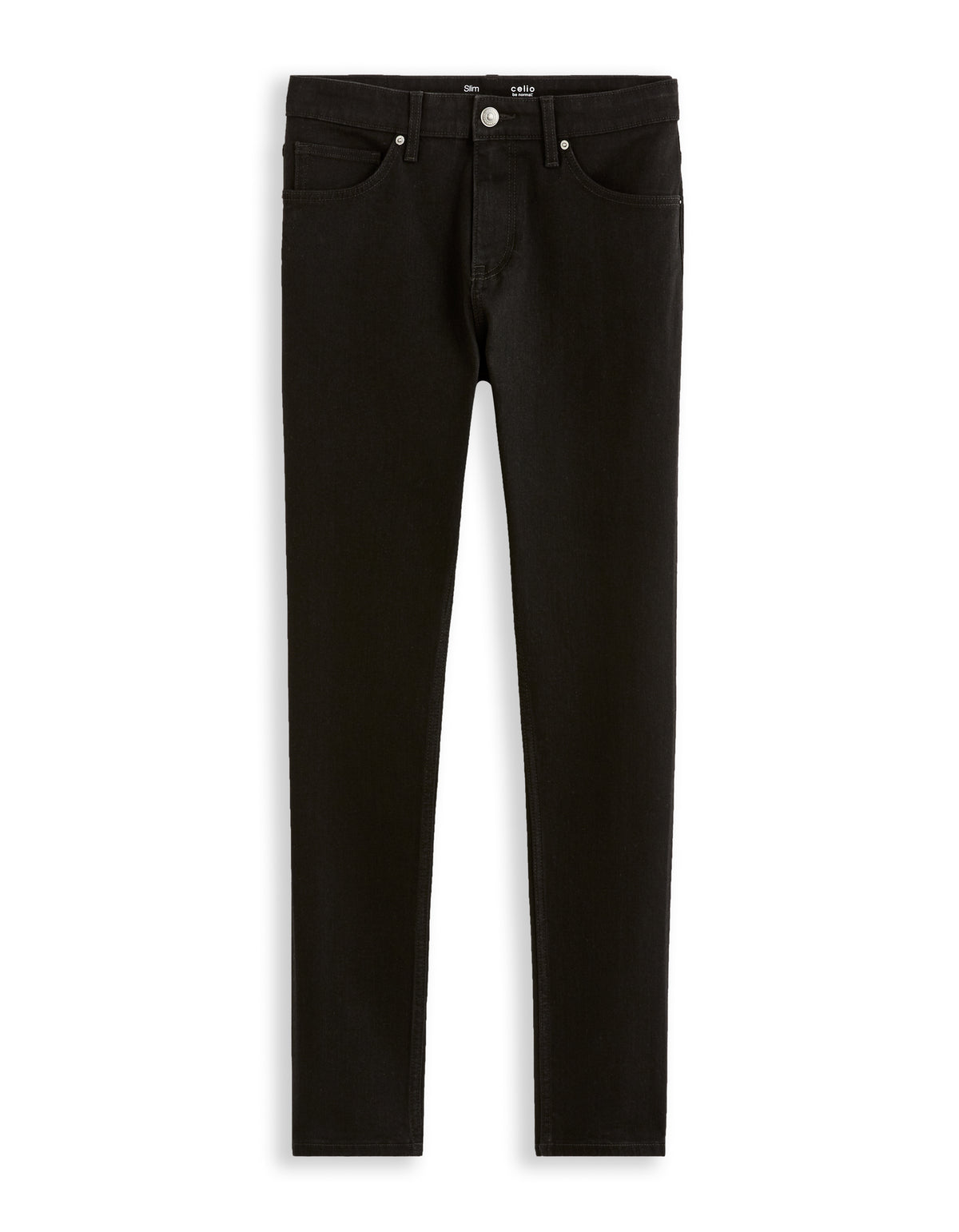 Slim Fit Stretch Cotton Jeans - Black