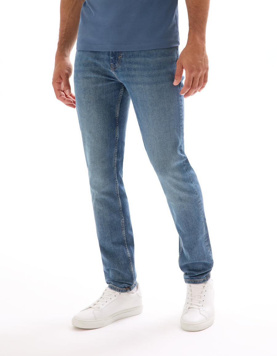 Slim Fit 100% Cotton Jeans - Blue