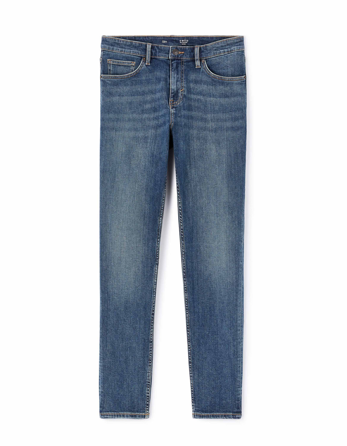 Slim Fit 100% Cotton Jeans - Blue