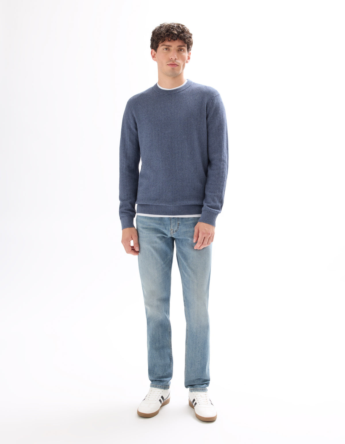 Slim Fit Stretch Cotton Jeans - Light Blue