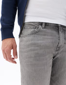 Slim Fit Stretch Cotton Jeans - Light Grey