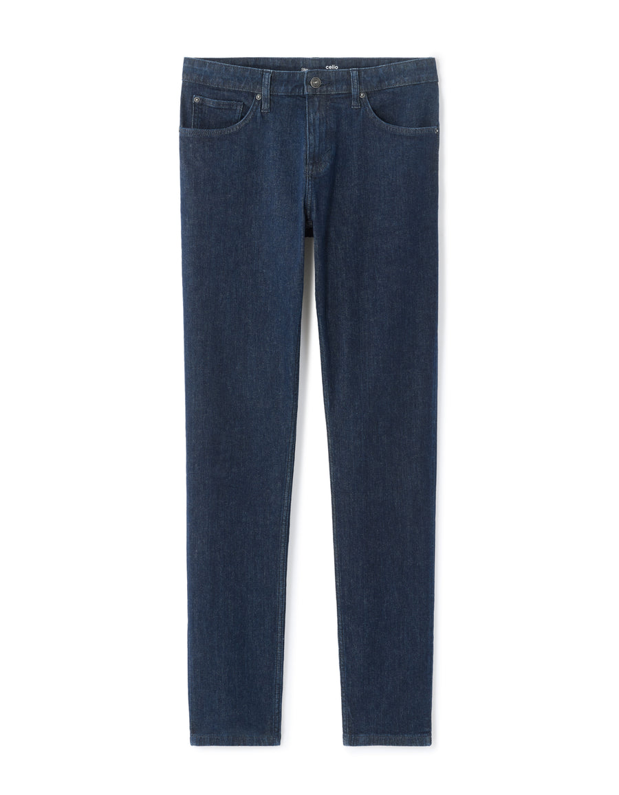 Slim Fit Stretch Cotton Jeans - Blue