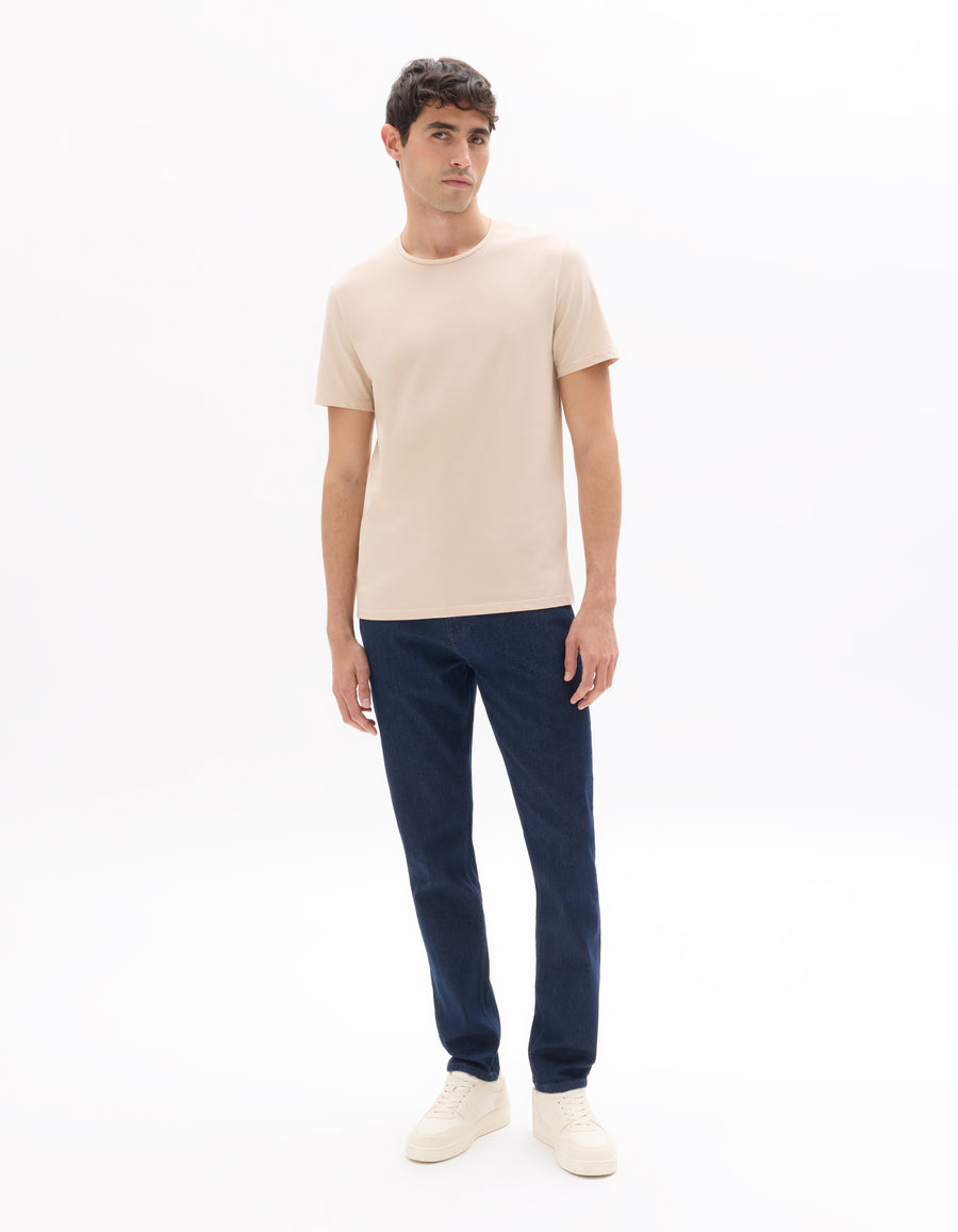 Slim Fit Stretch Cotton Jeans - Blue