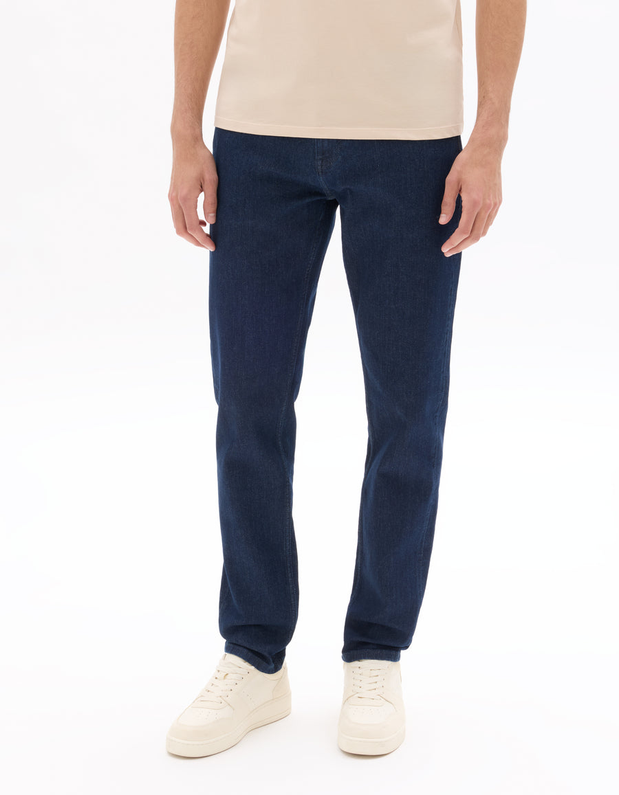 Slim Fit Stretch Cotton Jeans - Blue