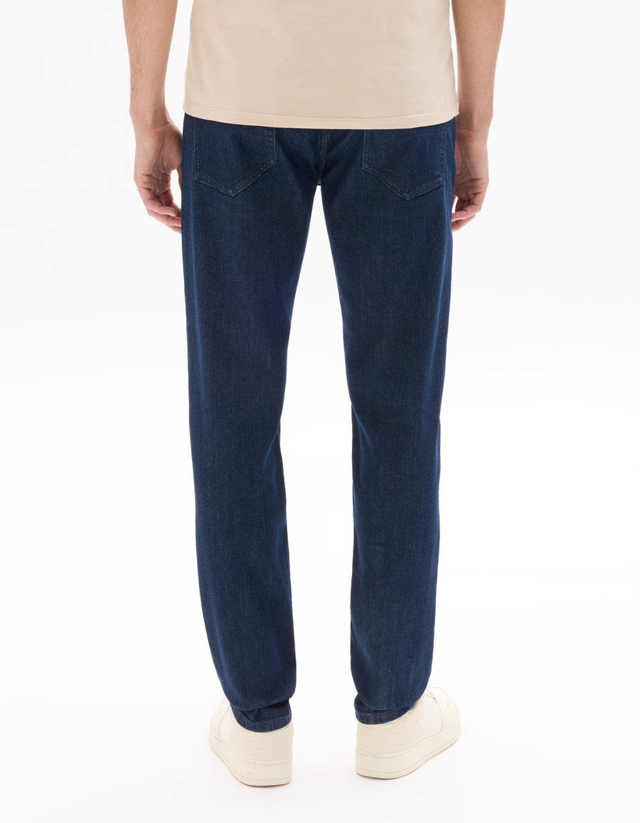 Slim Fit Stretch Cotton Jeans - Blue