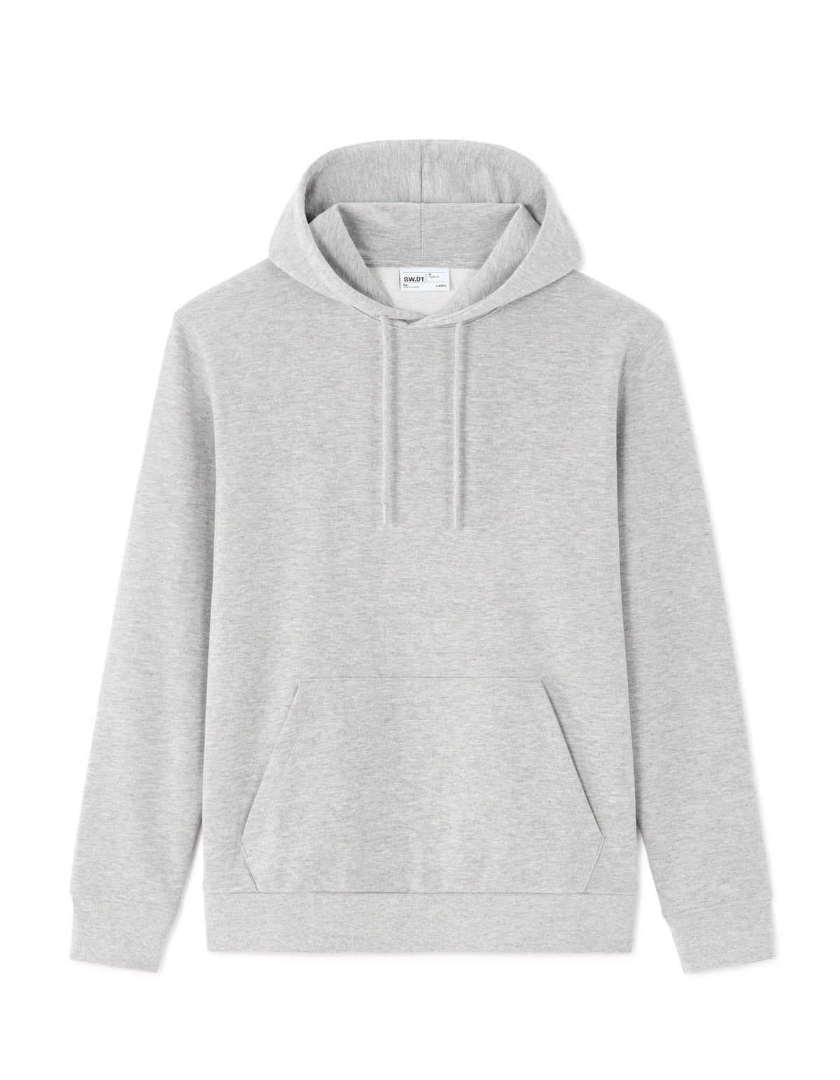 Regular Fit 100% Cotton Hooded Sweatshirt - Grey