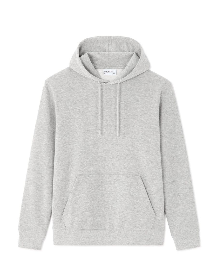 Regular Fit 100% Cotton Hooded Sweatshirt - Grey
