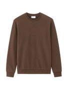 Regular Fit 100% Cotton Round Neck Sweatshirt - Brown
