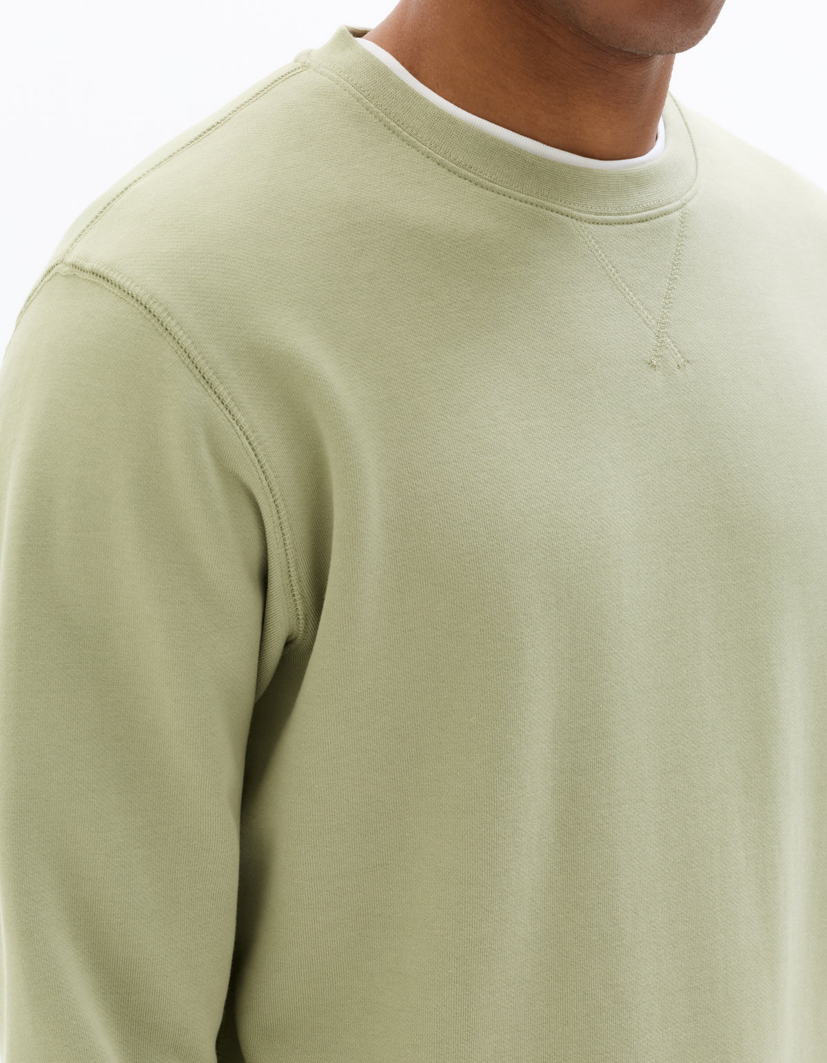 Regular Fit 100% Cotton Round Neck Sweatshirt - Green