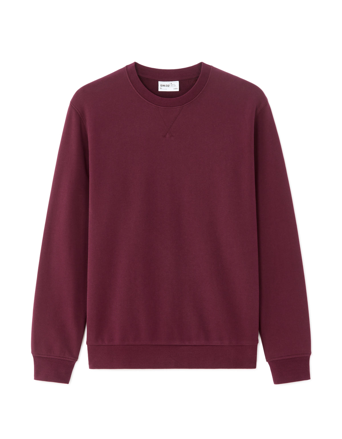 Regular Fit 100% Cotton Round Neck Sweatshirt - Red