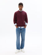 Regular Fit 100% Cotton Round Neck Sweatshirt - Red