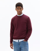 Regular Fit 100% Cotton Round Neck Sweatshirt - Red