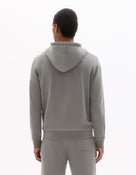 Regular Fit 100% Cotton Solid Hooded Sweatshirt - Grey