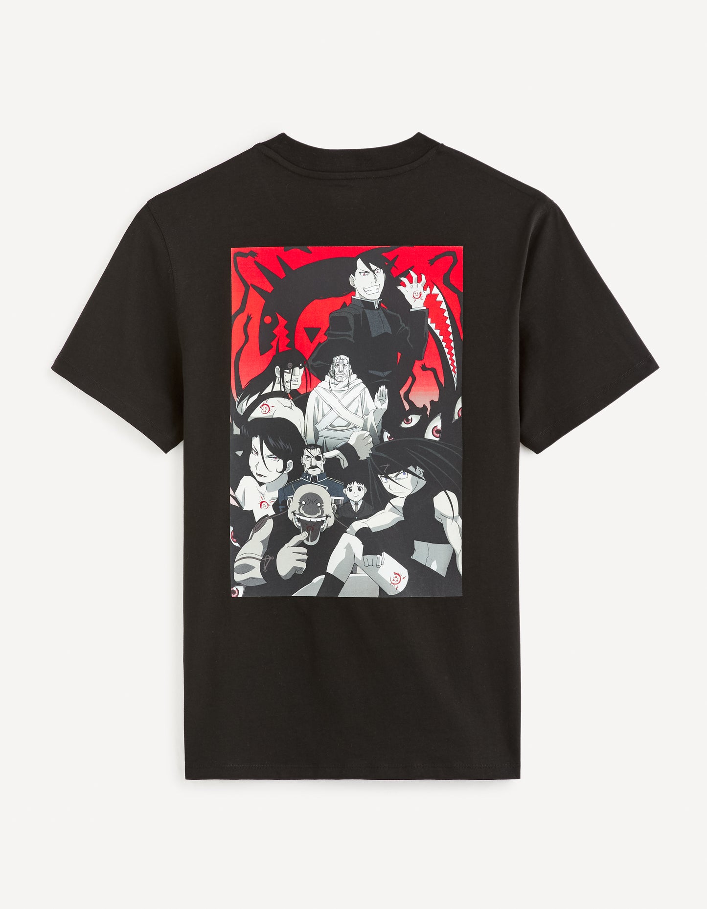 Celio* Fullmetal Alchemist Regular Fit Cotton Black T-Shirt