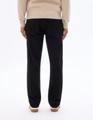 Straight Fit Stretch Cotton Jeans - Black