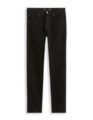 Straight Fit Stretch Cotton Jeans - Black