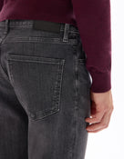 Straight Fit Polyester Jeans - Grey