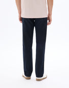 Straight Fit Stretch Cotton Jeans - Navy Blue