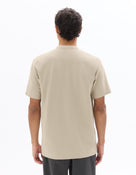 Regular Fit 100% Cotton Mandarin Collar T-Shirt - Light Beige