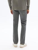 Straight Fit Cotton Blend Jeans - Grey