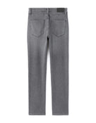 Straight Fit Cotton Blend Jeans - Grey