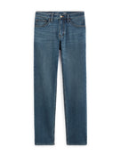 Straight Fit Stretch Cotton Jeans - Blue