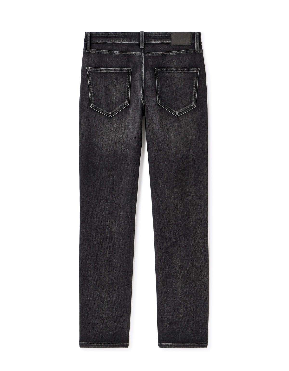 Straight Fit Cotton Blend Knitted Jeans - Black