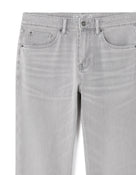 Straight Fit 100% Cotton Solid Jeans - Grey