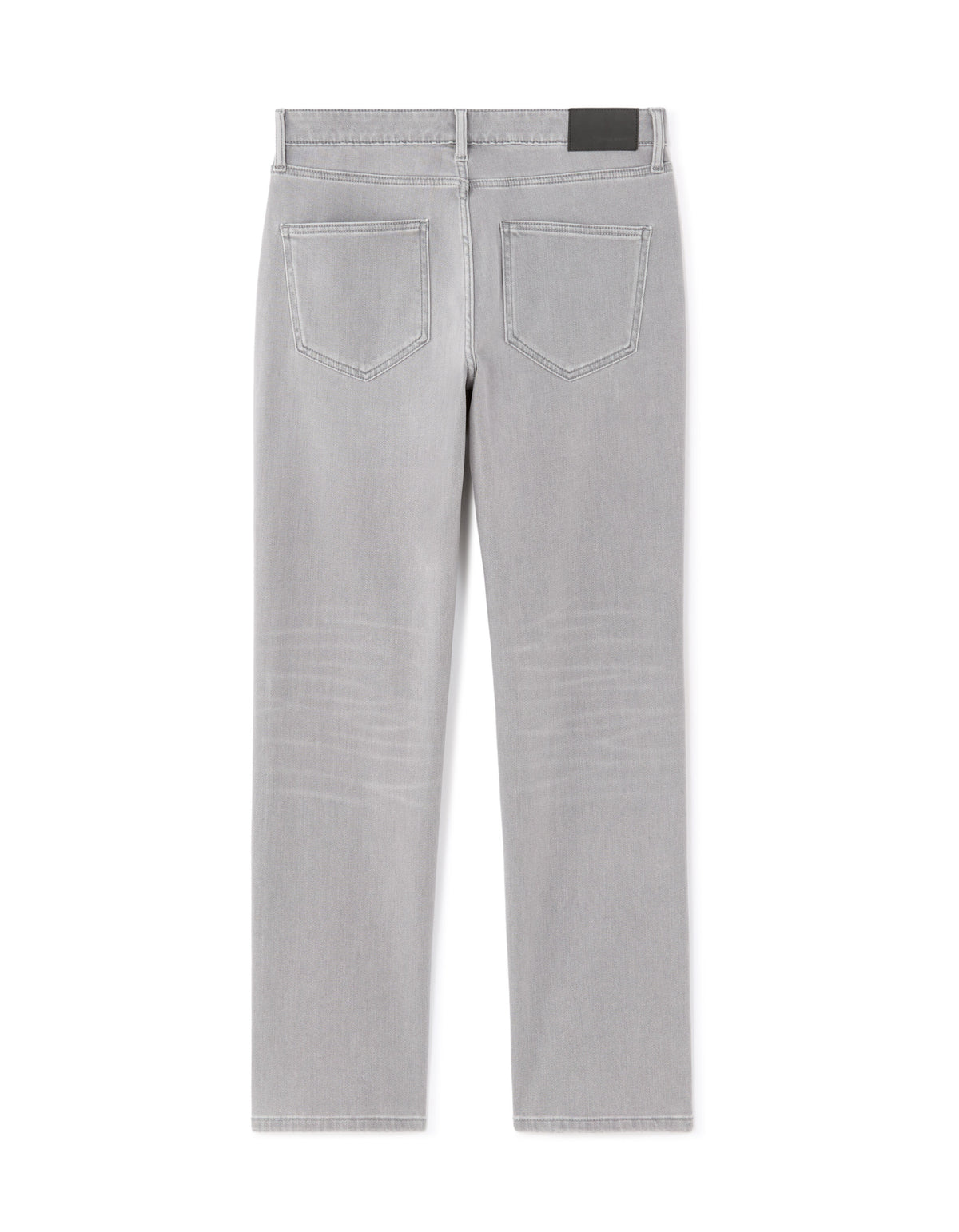 Straight Fit 100% Cotton Solid Jeans - Grey