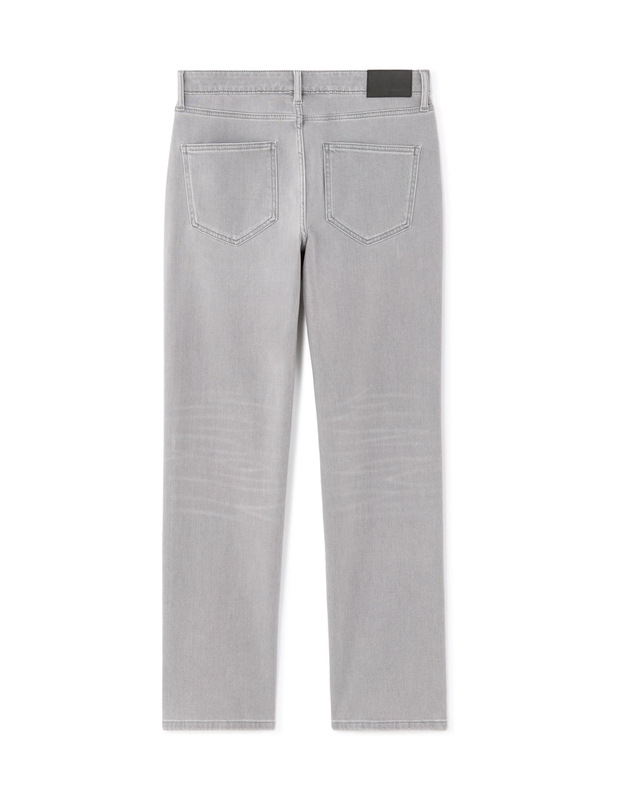 Straight Fit 100% Cotton Solid Jeans - Grey