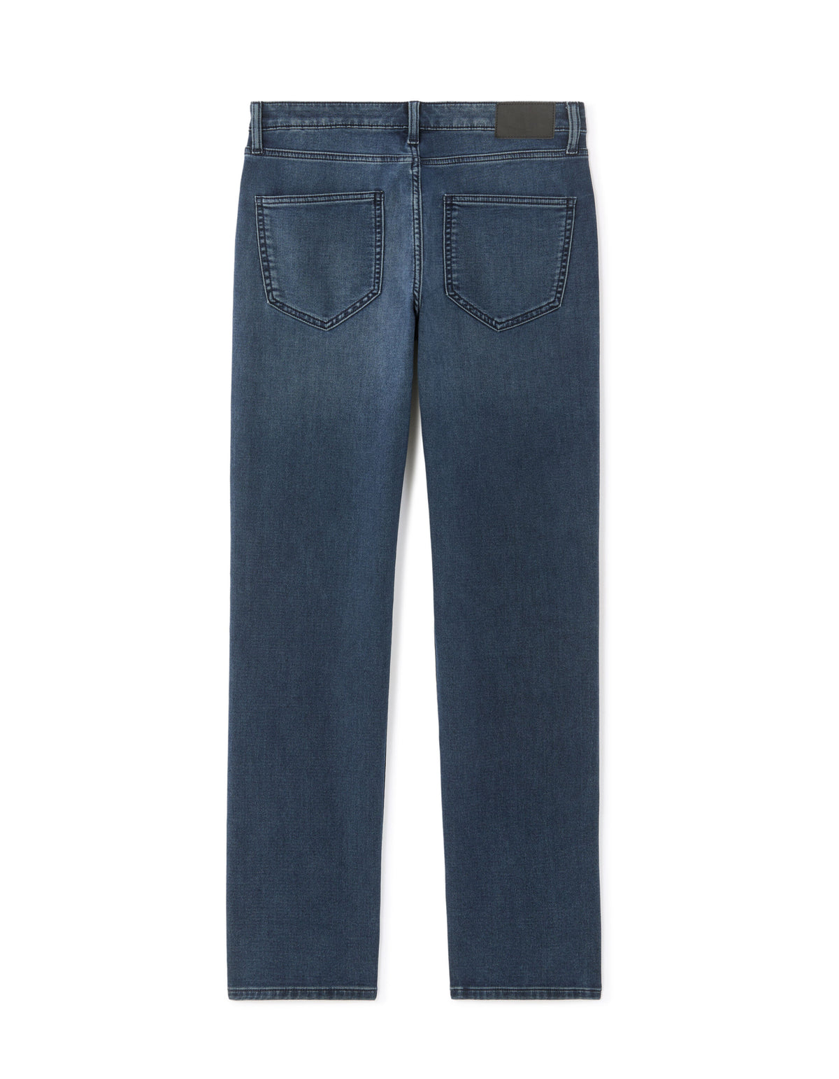 Straight Fit 100% Cotton Solid Jeans - Navy Blue