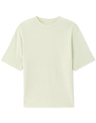 Oversized Fit Cotton Blend Crew Neck T-Shirt - Light Green
