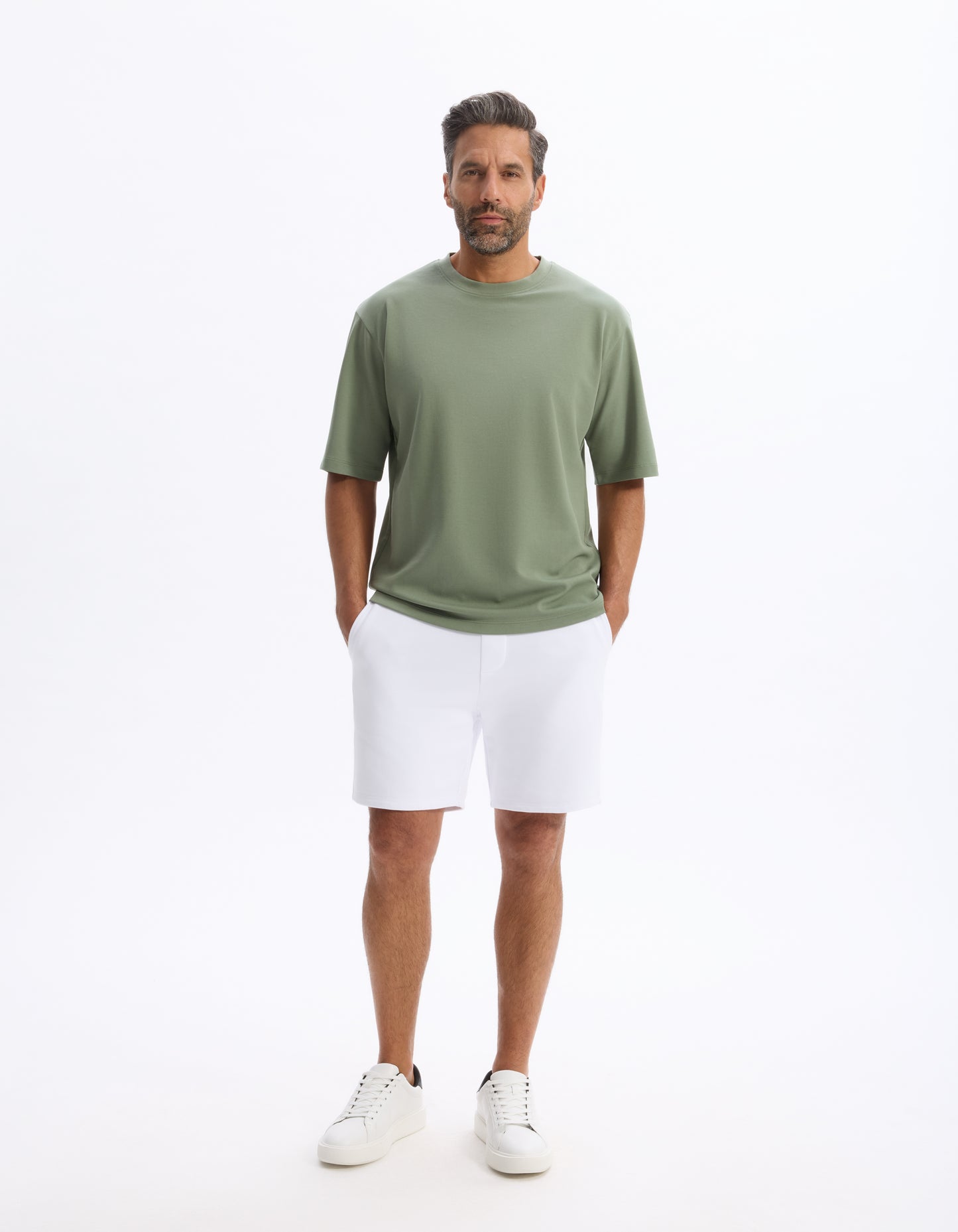 Celio* Solid Cotton Men Poly Green Regular Fit T-Shirt