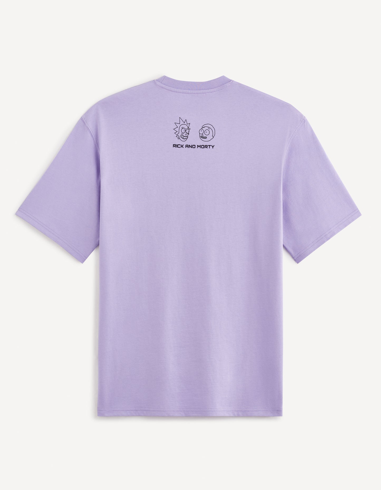 Celio* Rick N Moorty Boxy Fit Cotton Purple T-Shirt