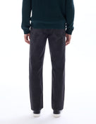 Straight Fit Stretch Cotton Jeans - Black