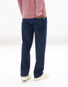 Straight Fit Stretch Cotton Jeans - Blue