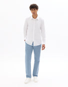 Regular Fit 100% Cotton Spread Collar Shirt - White