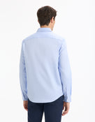 Regular Fit 100% Cotton Spread Collar Shirt - Sky Blue