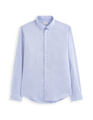 Regular Fit 100% Cotton Spread Collar Shirt - Sky Blue