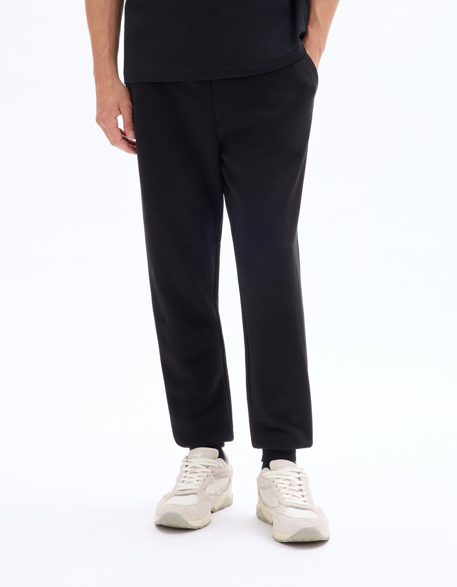 Regular Fit 100% Cotton Trousers - Black