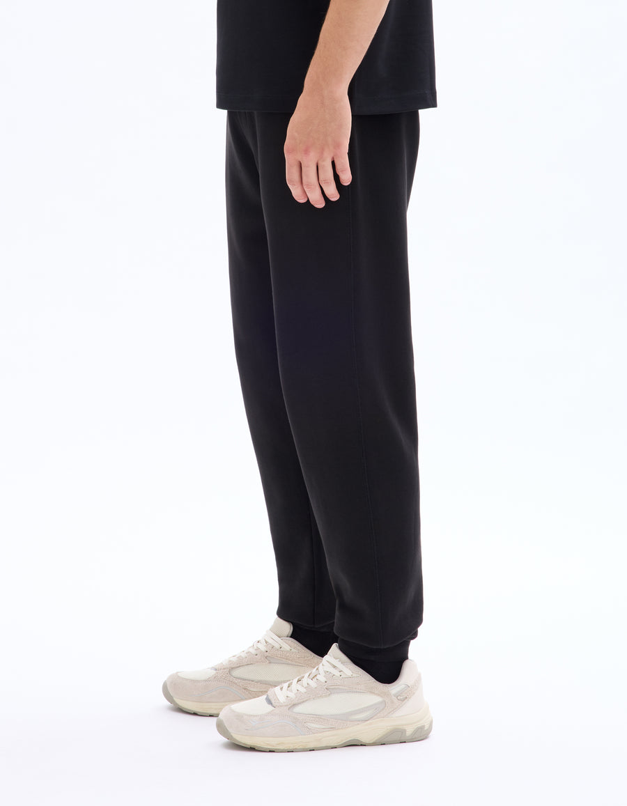 Regular Fit 100% Cotton Trousers - Black