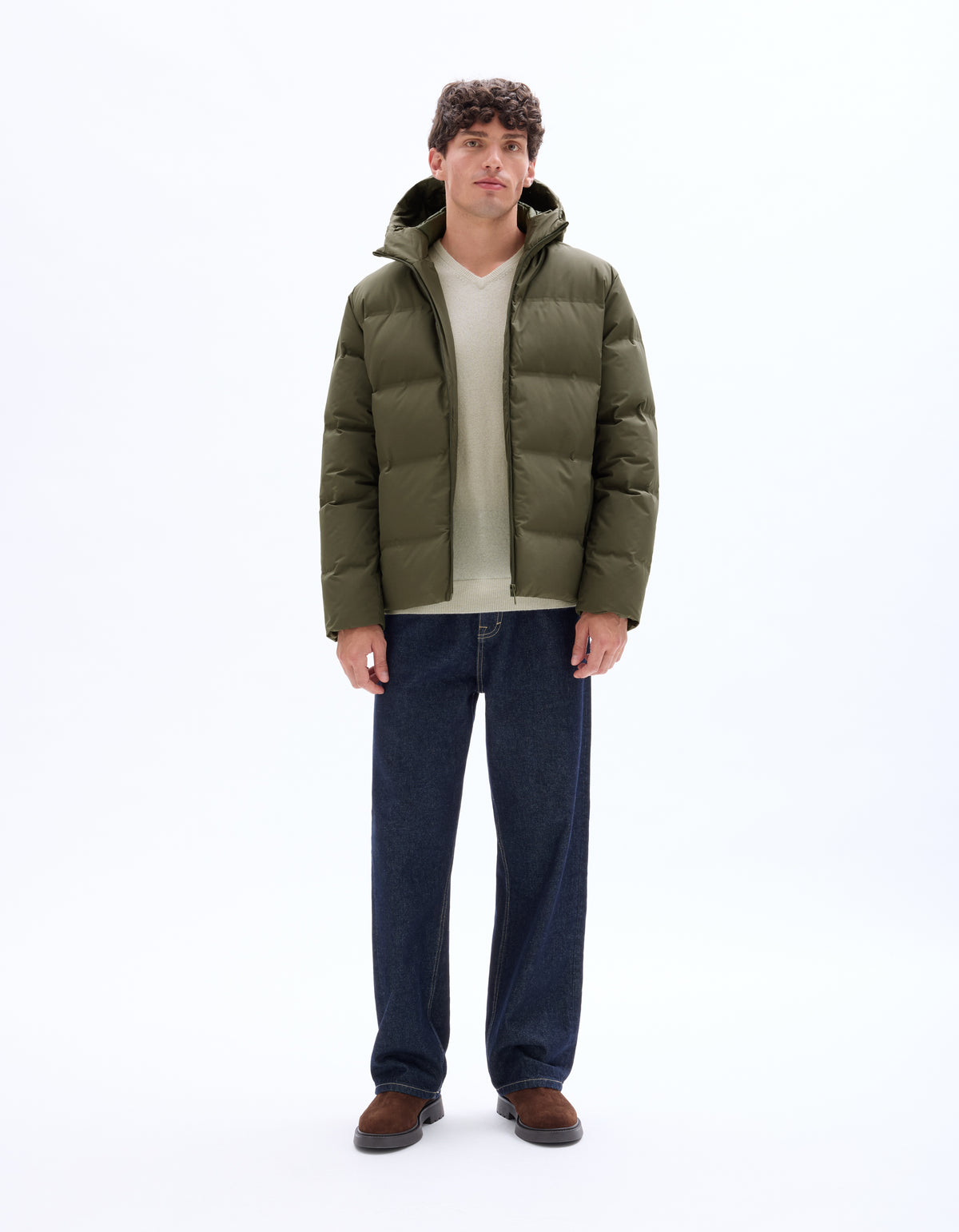 Regular Fit 100% Polyester Solid Hooded Jackets