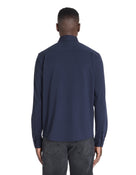 Regular Fit 100% Cotton Spread Collar Shirt - Navy Blue