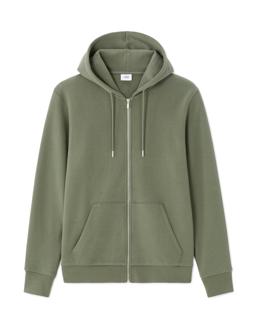 Regular Fit Poly-100% Cotton Solid Hooded Sweaters