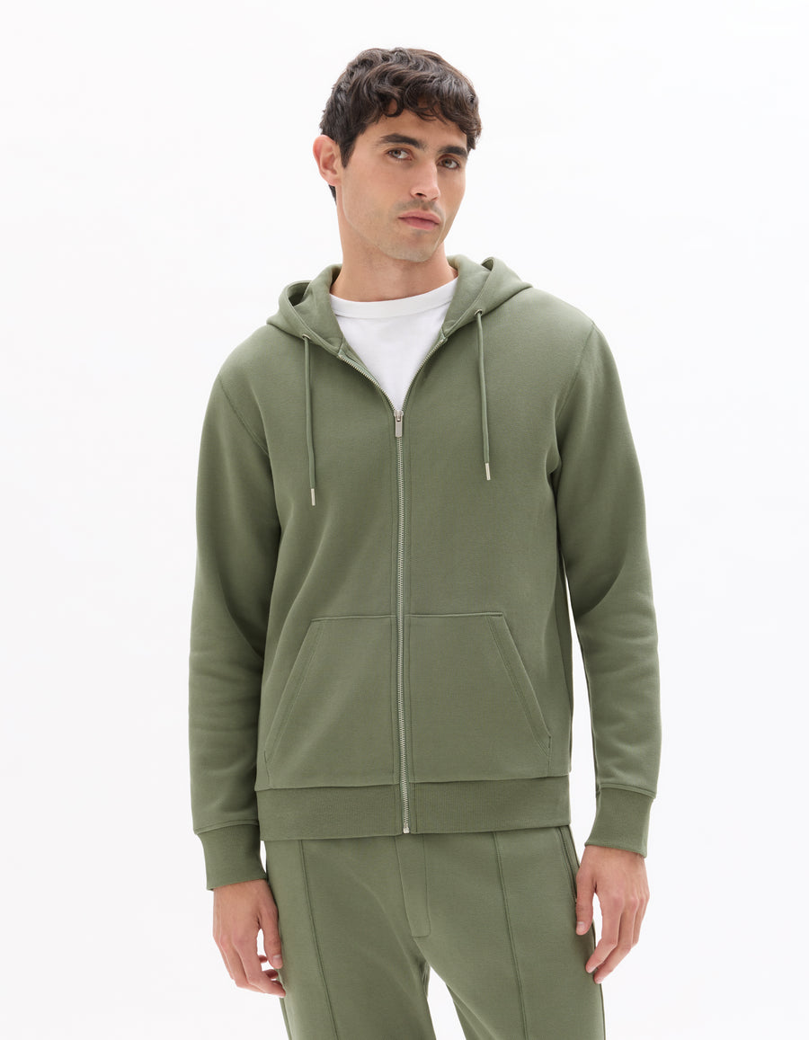 Regular Fit Poly-100% Cotton Solid Hooded Sweaters