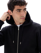 Regular Fit Poly-100% Cotton Solid Hooded Sweaters